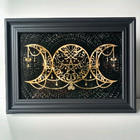 Wiccan Witchy Moon Phase Pagan Gothic Art Decor pagan Goth Hippie Art Jewelry - Picture 4 of 9
